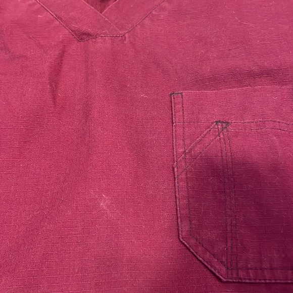 Mens Burgundy Scrub Uniform Set - Picture 3 of 14